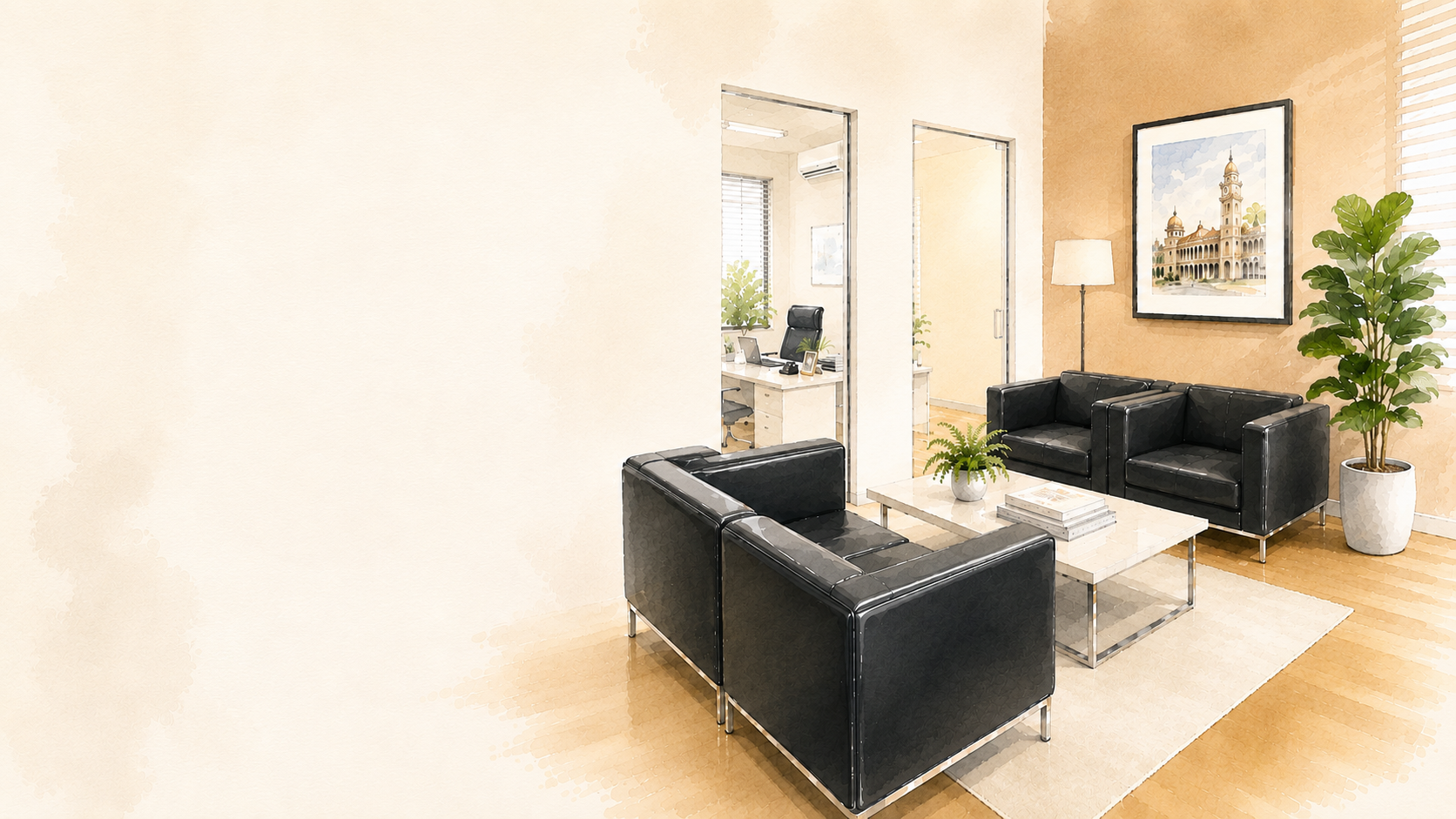 About PEK & Co. — warm office setting